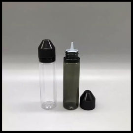 중국 E 액체 채우는 유니콘 병, 까만 투명한 60ml 점적기 병 협력 업체