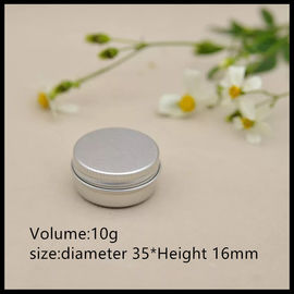 중국 10g 알루미늄 둥근 주석 금속 화장용 콘테이너 단지 35*16mm 협력 업체