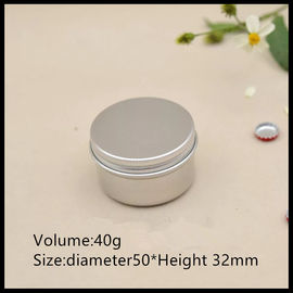 중국 40g 화장용 크림 단지 나사 뚜껑을 가진 알루미늄 금속 콘테이너 협력 업체