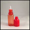 빨간 연기 기름 점적기 병은, 10ml 플라스틱 점적기 산성 기본적인 저항을 병에 넣습니다 협력 업체