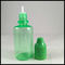 30ml 녹색 플라스틱은 Childproof 탬퍼 모자를 가진 애완 동물 점적기 병 주스 기름 병을 병에 넣습니다 협력 업체