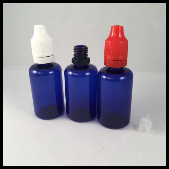 파란 30ml 플라스틱은 애완 동물 점적기 병 E Cig 액체 병을 병에 넣습니다