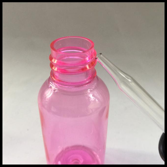 분홍색 애완 동물 플라스틱 피펫은 화장용 패킹 우수한 저온 성과를 위한 30ml를 병에 넣습니다