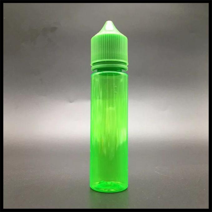 통통한 유니콘 60ml 플라스틱 점적기 병 녹색/주황색 색깔 수증기 액체 콘테이너